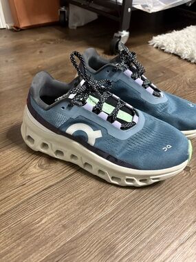 On Cloudmonster Women's Blue Running Sneakers